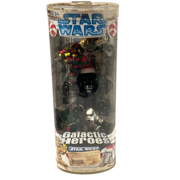 Star Wars Galactic Heroes Holiday Multi‎ Pack Figures Darth Vader Boba Fett - Picture 1 of 12
